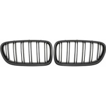 BMW 5-Serie F10/F11 13-17 Dubbelribbad Mattsvart Sportgrill / Njurar DIEDERICHS